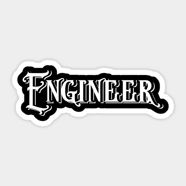 Engineer Vintage Type Sticker by letnothingstopyou